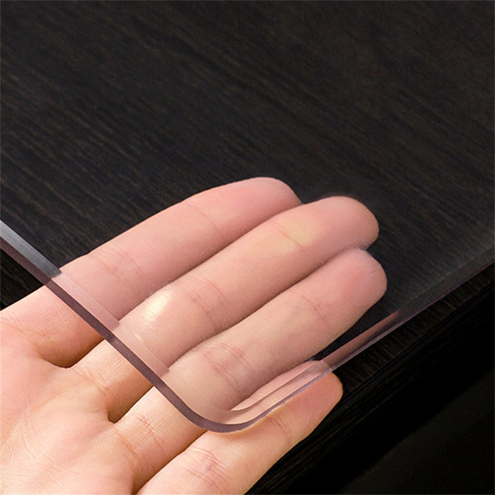 PVC transparent tablecloth with a thickness, heat-resistant, waterproof, and oil resistant dining table mat, 1pc