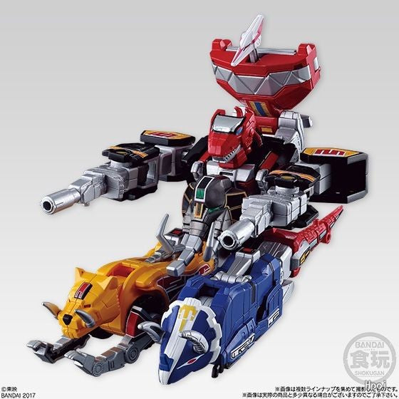 BANDAI Original SUPER MINIPLA Power Rangers Série Rei Dragão de Pulso\Deus Grande Besta Anime Action Figure Modelo Brinquedos Presentes Para Meninos