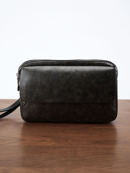 Minimalist Retro Handbag Fashion Business Casual Portable Large Capacity Multifunctional Wristlet Clutch Bag Cell Phone Bag