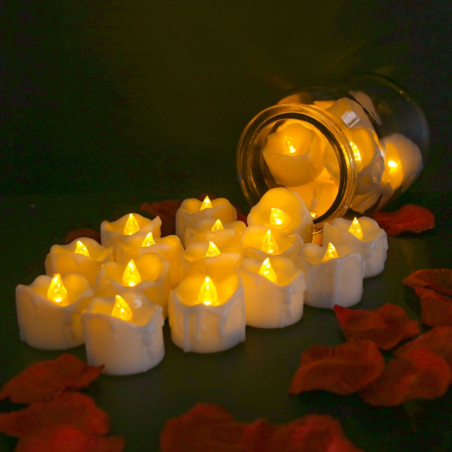 LED Candles 24/12 Pack Flameless Flickering Tea Light Warm White Candle for Party Wedding Birthday Christmas Gifts Home Decor