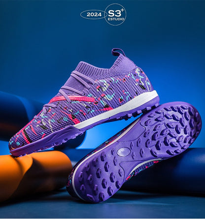 Mens Football Field Boots Ultralight Turf Indoor Society Training Soccer Shoes Cleats for Kids Sneakers TF/FG Football Shoes