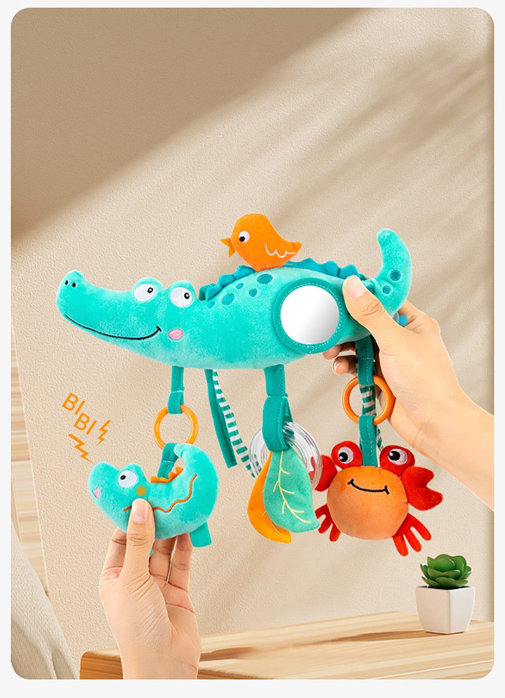 Brinquedos de Arco para Carrinho de Bebê, Brinquedo para Pendurar no Assento do Carro, Pelúcia Macia para Bebês com Som de Sinos de Vento, Bonecos para Bebês, Presente para Recém-Nascidos