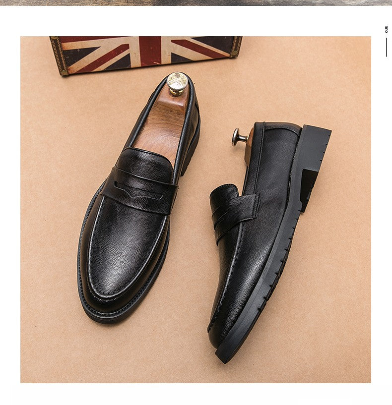 Trend Casual Business Shoes Men Retro Men's Dress Shoes High Quality Office Leather Loafers Man Social Leather Shoes Male
