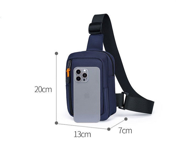 Fashionable Men's Small Shoulder Bag, High-quality and Durable Oxford Cloth Handbag, Portable Crossbody Bag, Flap Mini Waist Bag