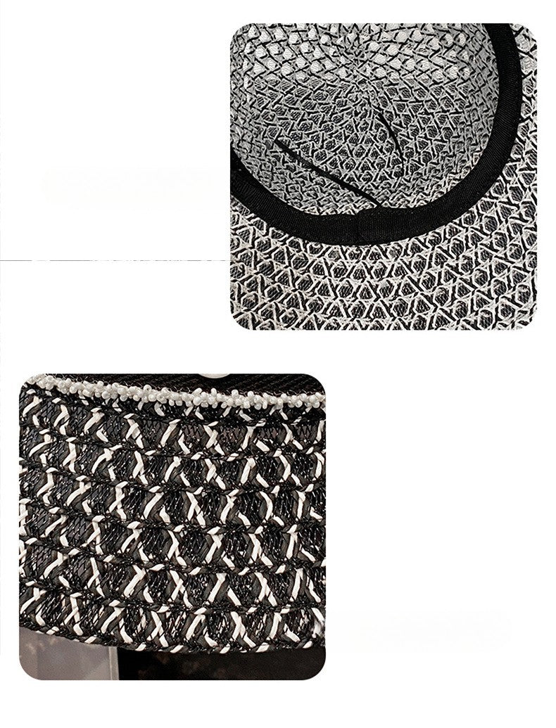 Chapéu de Pescador Vazado Respirável Coreano, Chapéu Tipo Bacia Personalizado, Chapéu Bucket Diamantado da Moda para Passeios de Verão Femininos