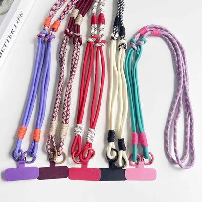 Personalized Trend Double Color Mobile Phone Universal Lanyard Diagonal Span Long Rope Shoulder Strap Rope Fashion Safety Rope