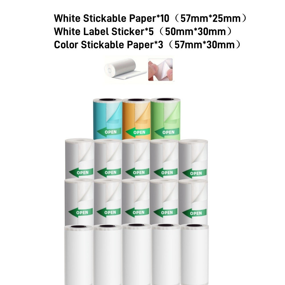 1200mAh Mini Printers Wireless Bluetooth Label Maker Printer 57mm Thermal Stickers Printer For School Home Text Photo Printing