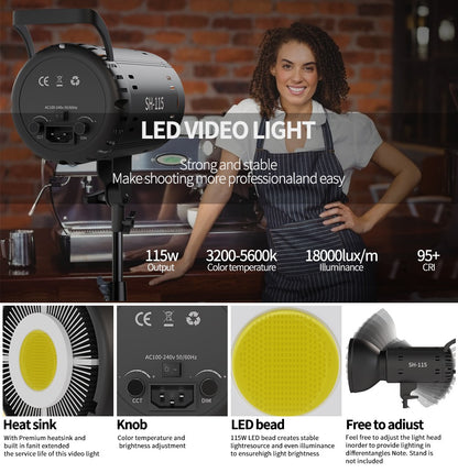 135W Fotografia LED Vídeo Luz Diurna Equilibrada Lâmpada Solar Bowens Softbox Para Iluminação Softbox Retrato Flash Acessório de Estúdio