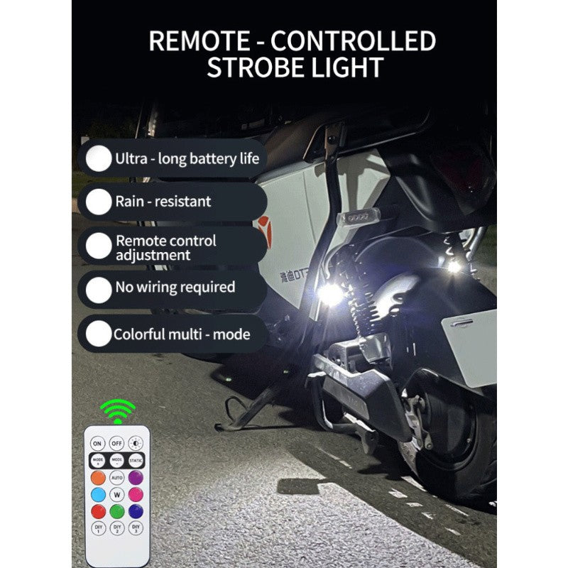 2/4/6pcs Wireless Remote Control LED Strobe Light for Car Auto Motorcycle Bike Drone Scooter Anti-collision Warning Lamp Flash