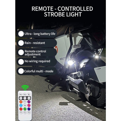 2/4/6pcs Wireless Remote Control LED Strobe Light for Car Auto Motorcycle Bike Drone Scooter Anti-collision Warning Lamp Flash