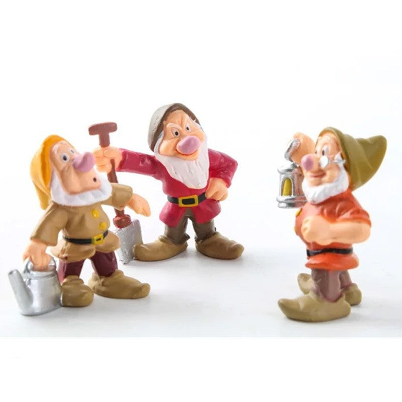 8 Unidades/Conjunto de Bonecos de Princesa Disney Versão Q da Branca de Neve e os Sete Anões, Bonecas de Brinquedo, Presente para Crianças, Decoração de Moda Quente