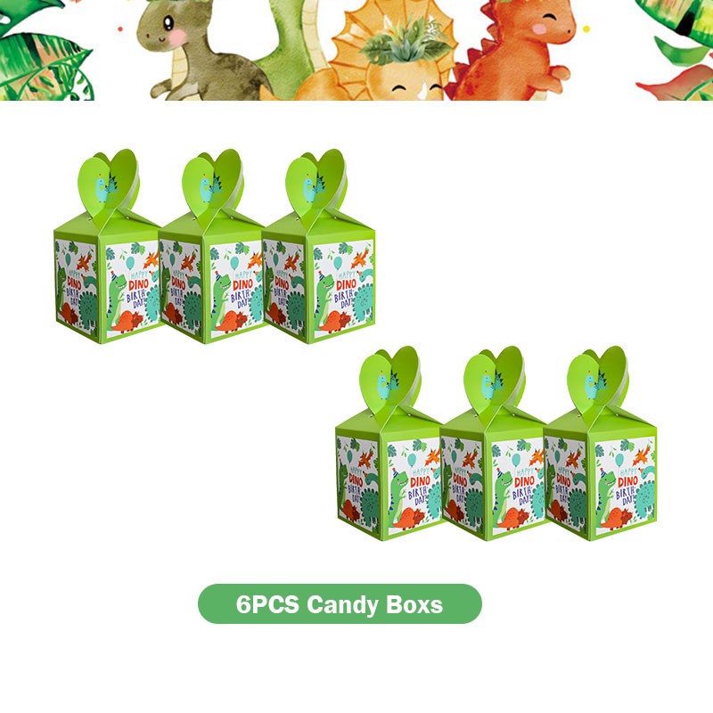 Happy Dinosaur Birthday Decoration Party Supplies Set Cup Plate Dinosaur Balloons Stickers Banner Gift Bags for Kids Boy Favors