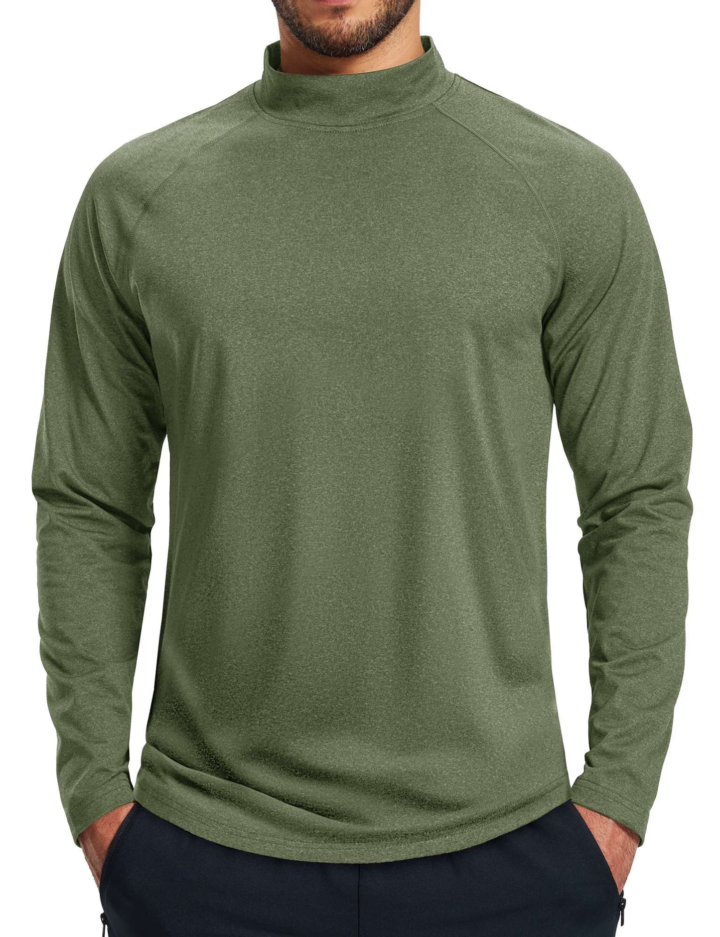 TACVASEN Men's Thermal Shirts Long Sleeve Micro-fleece Fleece Lined Base Layer Undershirts Athletic Warm Winter Workout Top
