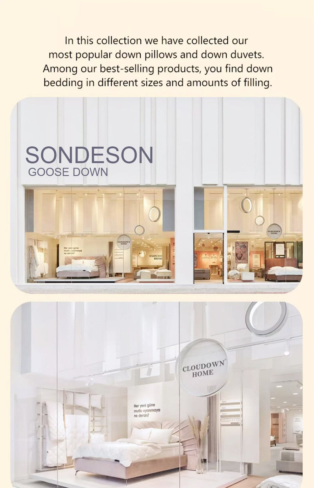 Sondeson Luxury White 100% Goose Down Pillow Down-proof King Queen 100% Cotton Bedding 3D Style Rectangle Pillows For Sleep Gift