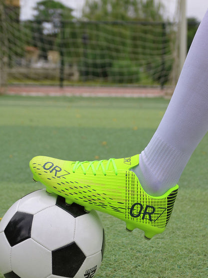 TF/FG Football Field Boots Original Men Women Studded Football Shoes Turf Match Ultralight Soccer Shoes Cleats Unisex Resistant