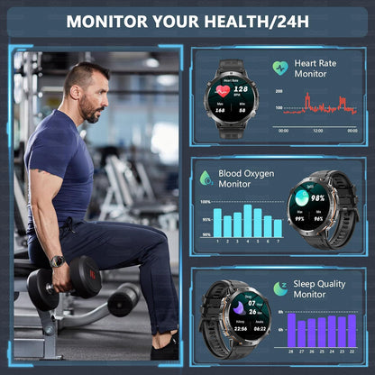 Smartwatch T-Rex 3 Militar Bateria 1000mAh 10ATM À Prova D'água GPS Bússola Altímetro Chamada AMOLED Masculino Natação Esportivo