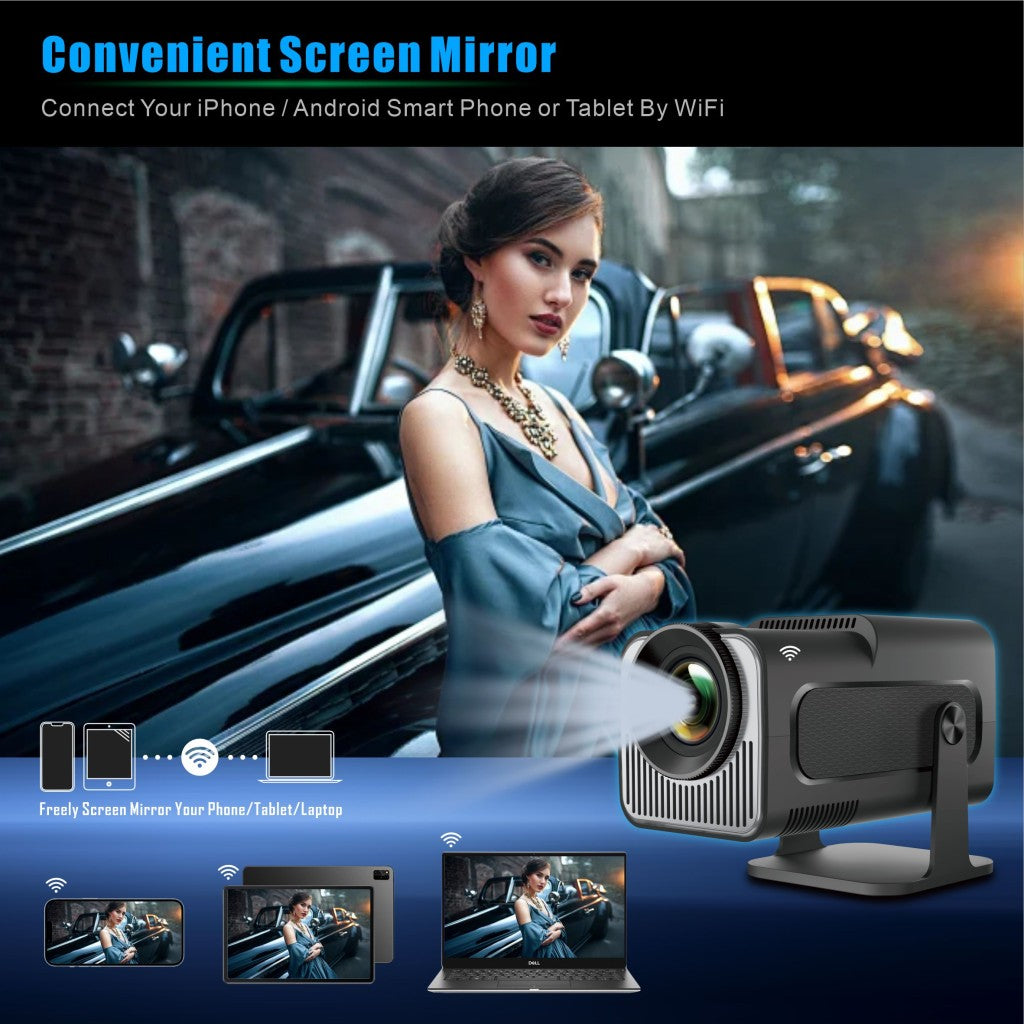 Salange HY320 MINI Projetor Android 11.0 LED Beamer Home Cinema 300ANSI 720P WIFI Smart TV HD 1080P 4K Filme