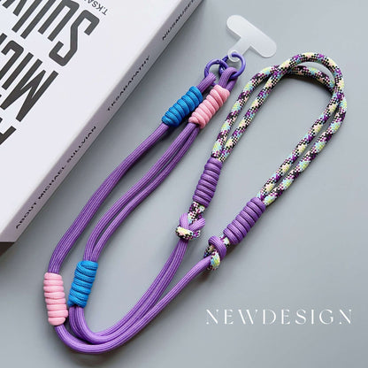 Cordão de pescoço tipo alça transversal ajustável para celular, estilo coreano, com remendo de substituição para acessórios de celular