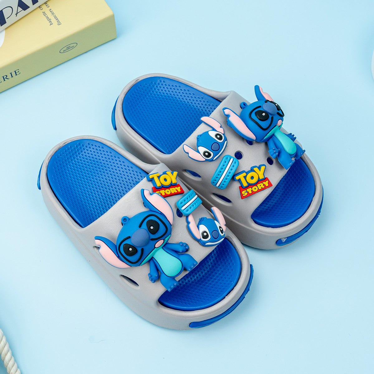 Disney Stitch Cartoon Slipper Cute Anti-slip Children's Slippers Boys and Girls Summer Shower Slippers Soft Sole Baby Babouche