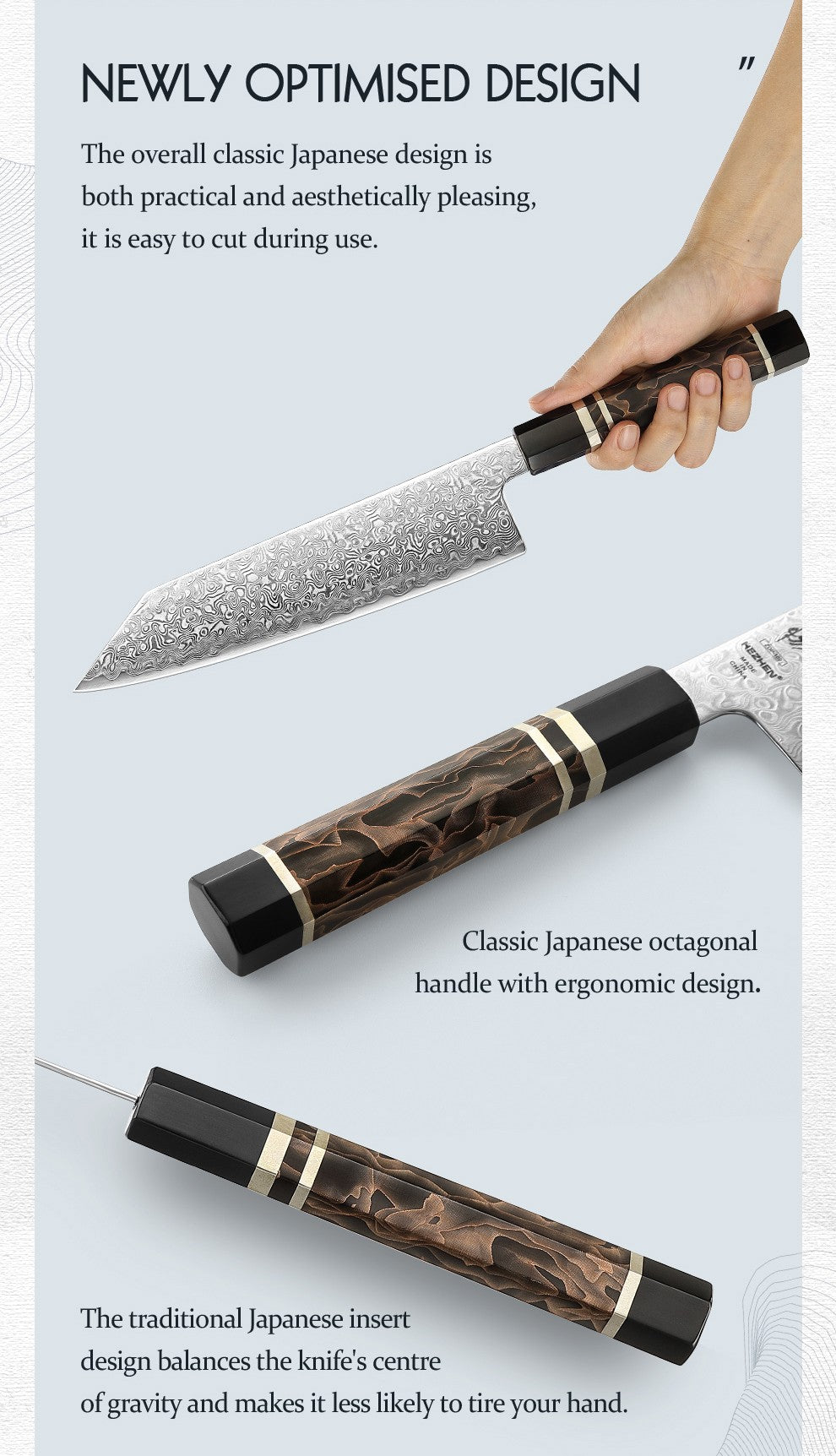 HEZHEN 8.3 Inch Bunka Knife 49 Layers ZDP-189 Damascus steel Powder Core Steel Kitchen Cook Wooden Gift Box kiritsuke Knife