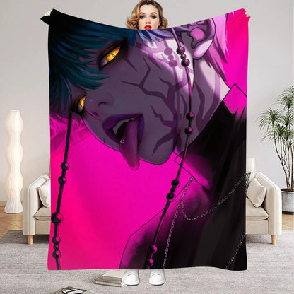 Huntrix Blankets K pop Demon Hunters Zoey Rumi Mira Soft Warm Throw Blanket Kids Living Room Couch Sofa Bed Fluffy Bedspread