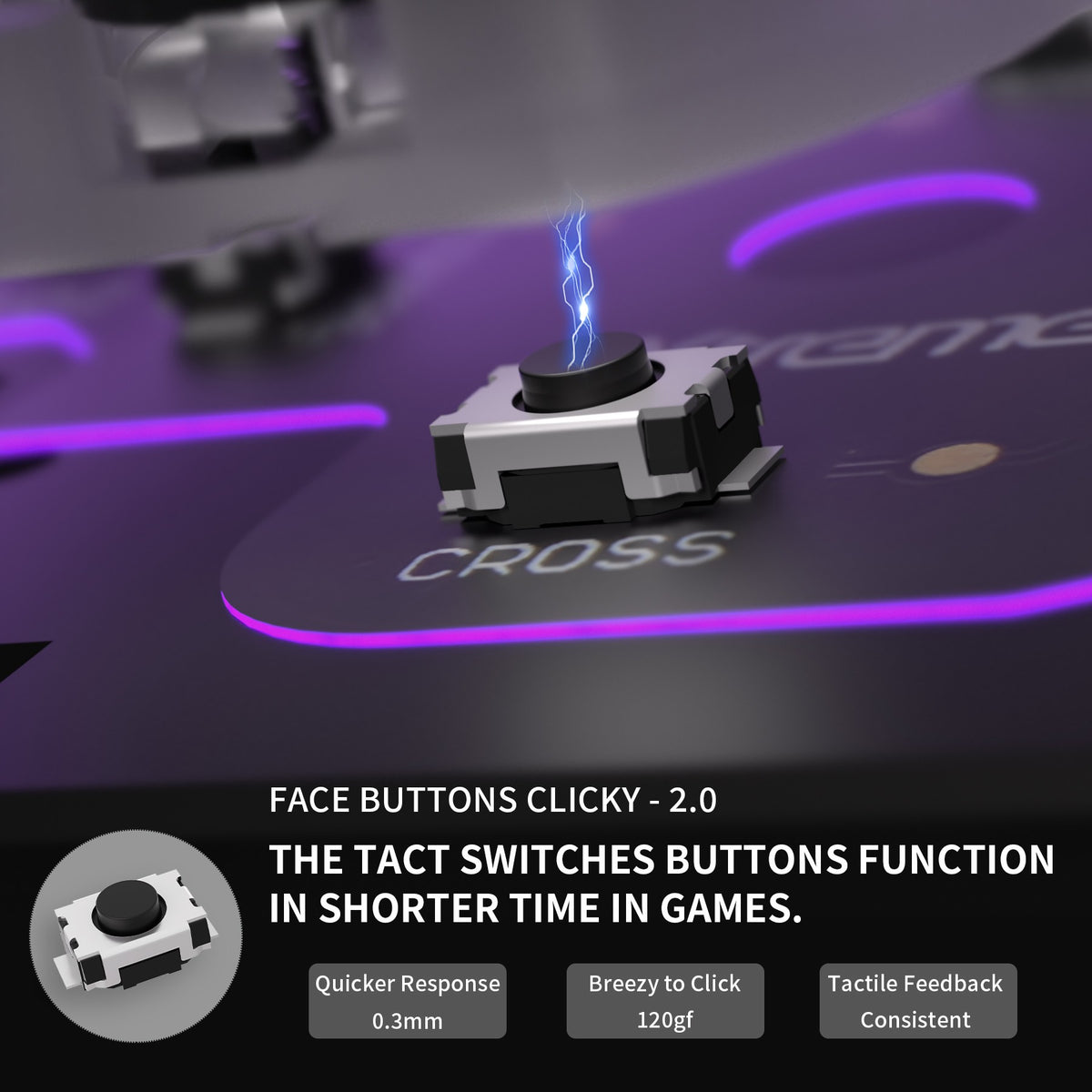 eXtremeRate for ps5 Controller BDM-040/BDM-050/060 Whole Clicky Kit V2, Shoulder Face Dpad Buttons