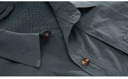 Spring Autumn Tactical Shirts Men Work Long Sleeve Shirt Outdoor Combat Multi-pocket Quick Dry Cargo Camping Long-sleeved Shirts