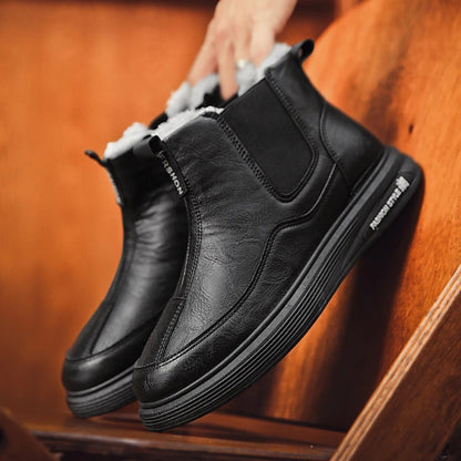 Men's Winter Boots and Cold-proof Boots 2025 Men's Winter High-quality Warm High-top Cotton Shoes Outdoor Thick-soled Snow Boots