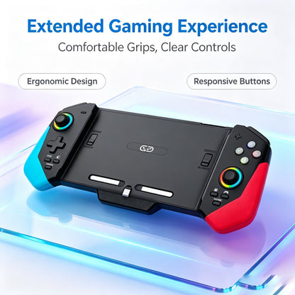 Wireless RGB Controller for Switch/Switch OLED Hall Effect Joystick 6-Axis Gyro Turbo Auto Function Gamepad Accessories