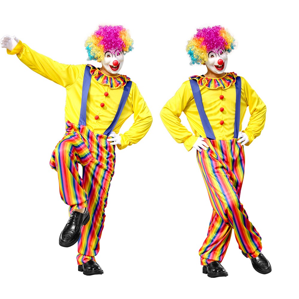 12 Styles Adult Men Costumes Funny Circus Naughty Magician Cosplay Carnival Party Clown Costume Christmas gift surprise party