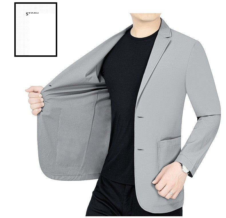 New Summer Male Thin Elastic Blazers Jackets Quality Men Breathable Sunscreen Blazers Coats Man Business Casual Suits Coats 4XL