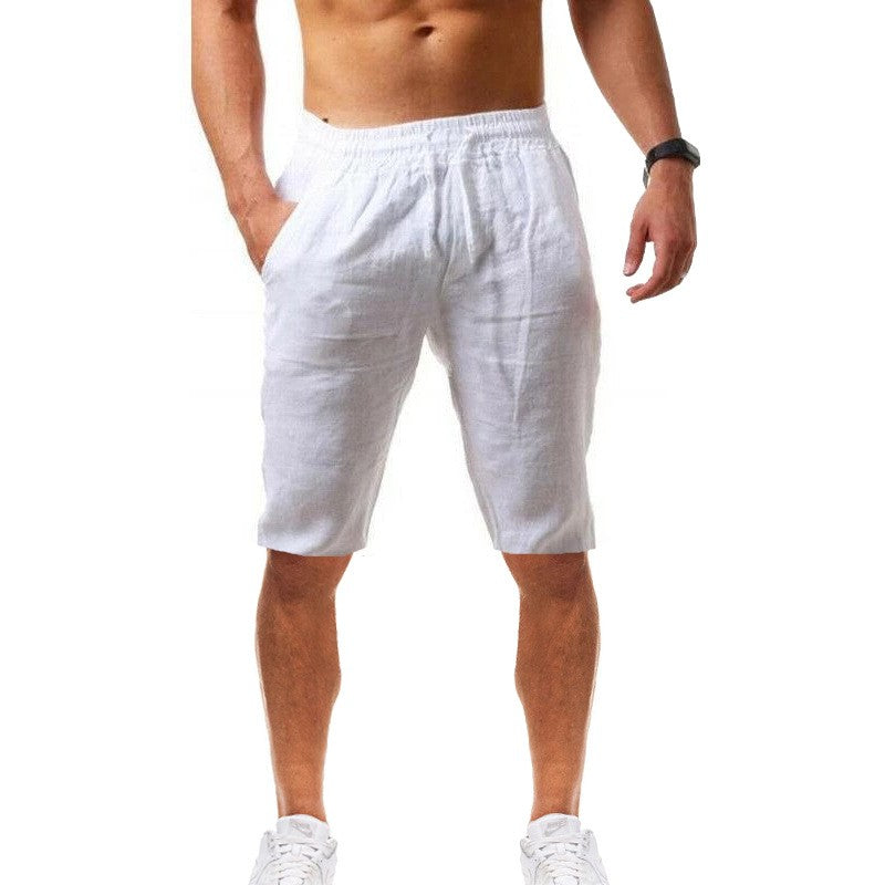 Summer New Fashion Cotton Linen Casual Shirts  Male Short Sleeve  Breathable  Tops