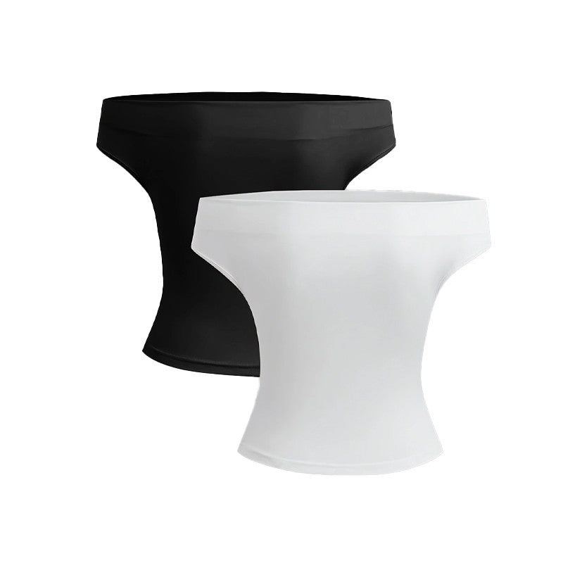 2 Piece Set Pleated Asymmetric Crop Top Woman T-shirts Strapless Top Female Sleeveless Sexy Tops Womens Cloth Fashion Streetwear