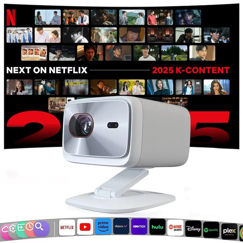 Projetor Lenovo Xiaoxin 100P Original 1140 ANSI Foco Automático Wifi6 Home Theater Inteligente 360 PTZ Suporte Projetor Portátil 4K HD
