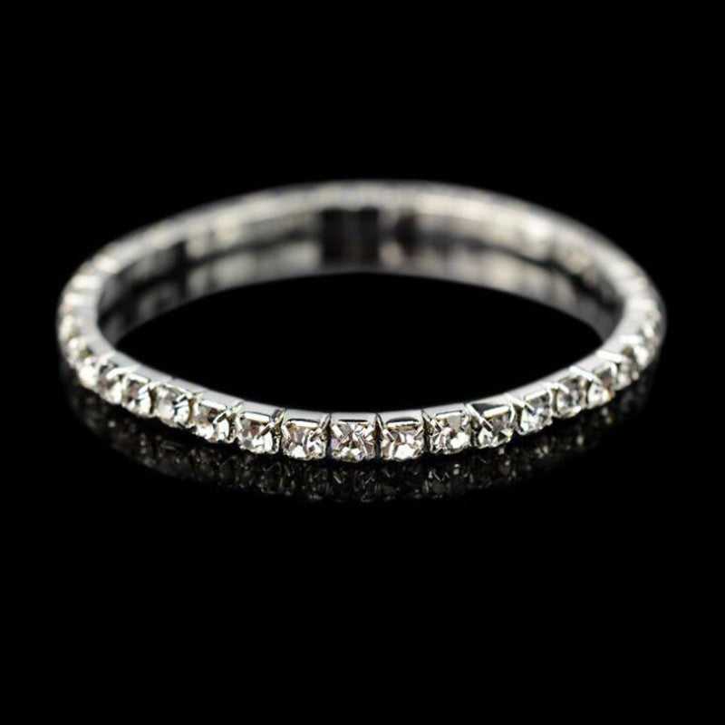 Nova Moda Cristal Bracelete Feminino Pulseiras Corrente Dourada Elástico Pulseiras Jóias de Mão Acessórios de Casamento