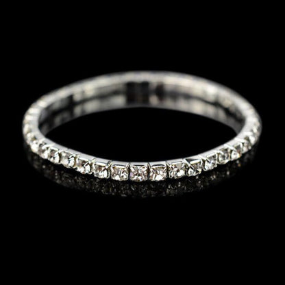 Nova Moda Cristal Bracelete Feminino Pulseiras Corrente Dourada Elástico Pulseiras Jóias de Mão Acessórios de Casamento