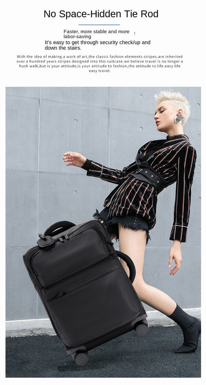 Mala de Viagem Ultra-leve de 20/24/28 polegadas, Grande Capacidade, Pano Oxford, À Prova D'água, Com Rodas, Caixa de Embarque, Senha, Bolsa de Viagem