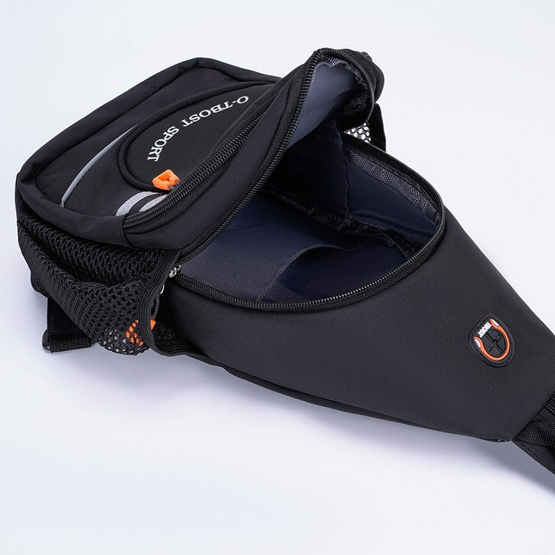 Tourist leisure chest bag, multifunctional large capacity shoulder bag, outdoor trendy crossbody bag