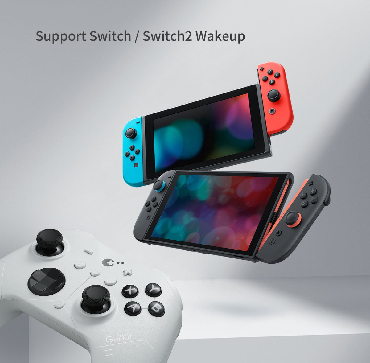 GuliKit ES Pro E-Sports Controller for Nintendo Switch 1/ 2, PC, Windows, Android Wake-up with TMR Joystick