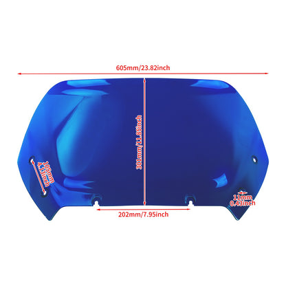 Para-brisa de motocicleta 10" Carenagem Defletor de vento Para-brisa ABS para Harley Touring CVO Road Glide 2023 2024 2025 FLTRX FLTRXSE