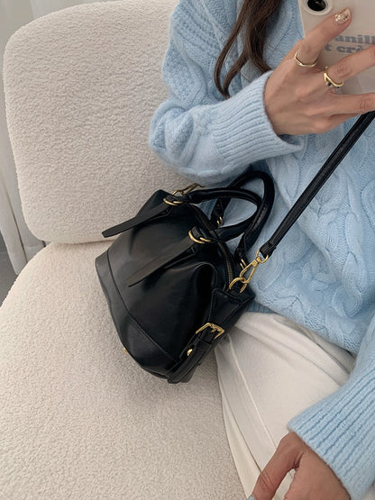 2025 new retro crossbody bag, shoulder bag, pillow bag, bowling bag, fashionable casual business daily commuting women's bag