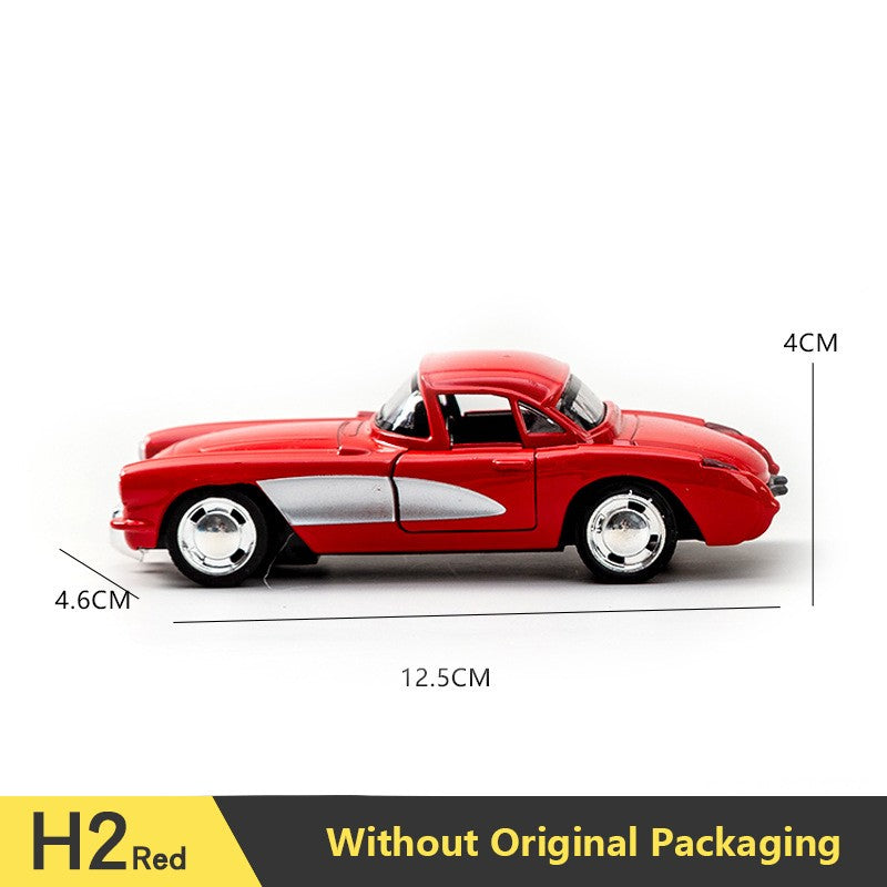 1:32 Alloy Diecast Mustang GT Classic Vintage Car Model Pull Back Car Miniature Vehicle Replica For Collection Gift for Kid