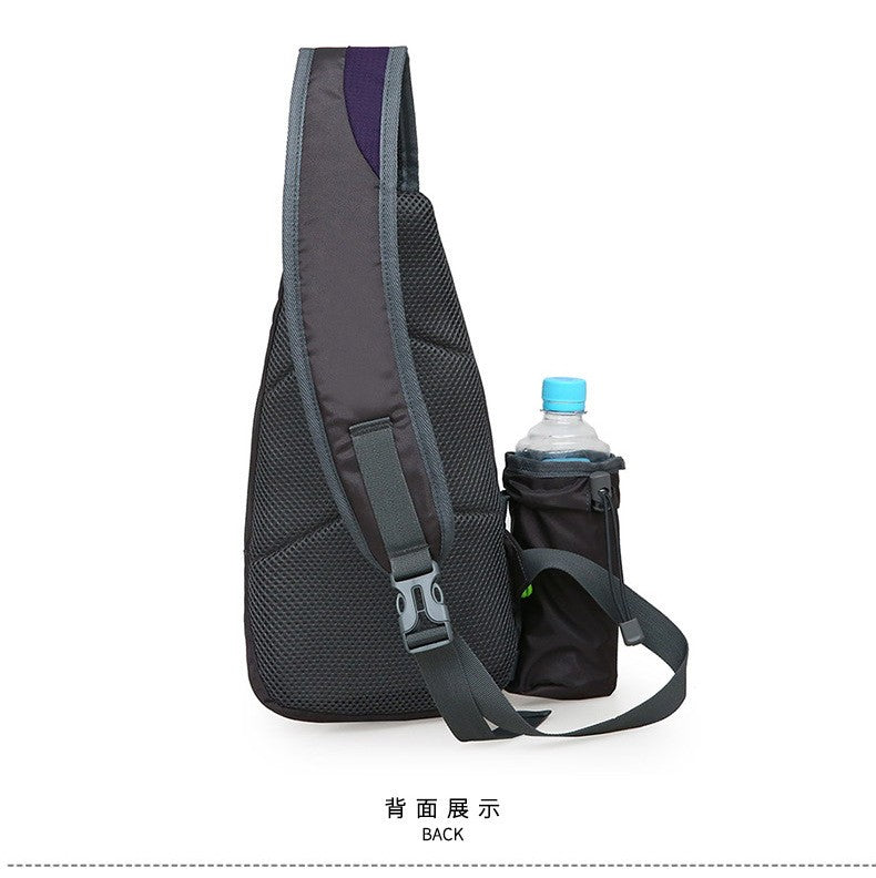 Men's Casual Crossbody Bag Unisex Outdoor Water Bottle Shoulder Bag Multi-functional Travel Waist Bag Fashion Men's Chest Bag Ox