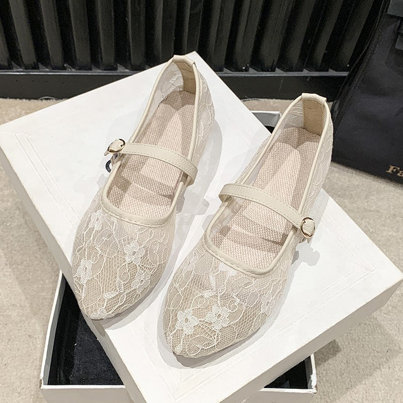 2024 New Women Flats Shoes Summer Ballet Flats Fashion Bow Women Shoes Slip on Sweet Hollow Flat Shoes Female Zapatos De Mujer