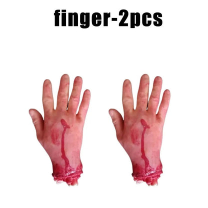 1-2PCS Scary Halloween Decor Bloody Broken Body Parts Fake Hands Legs Arms Brain Heart Horror Party Props