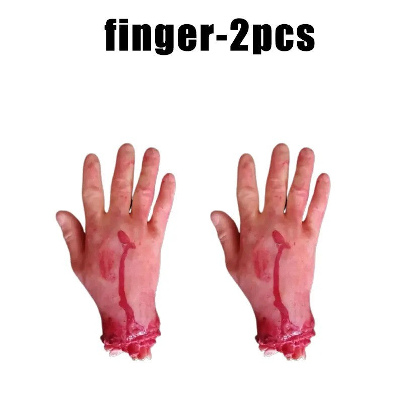 1-2PCS Scary Halloween Decor Bloody Broken Body Parts Fake Hands Legs Arms Brain Heart Horror Party Props