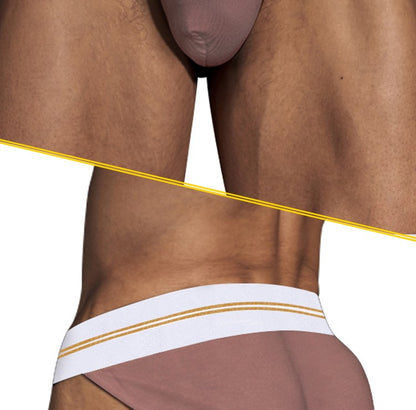ORLVS Briefs Male Seamless Hip Design Mens Underwaer Super Large Wide 5cm Elastic Band Independent Codpiece Boy Short Pants