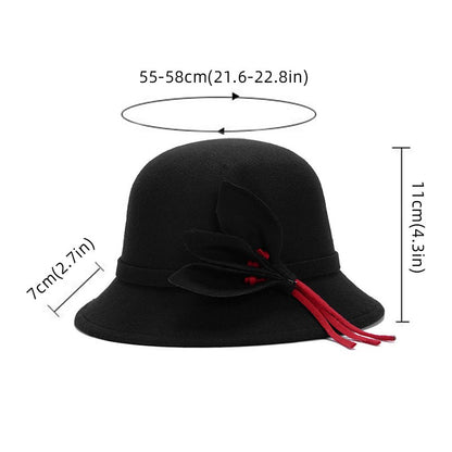 Chapéu Feminino Elegante Com Fita Outono Inverno Coreano Versátil Boné feminino Casamento na igreja Viagem Jazz britânico Senhora Fedora