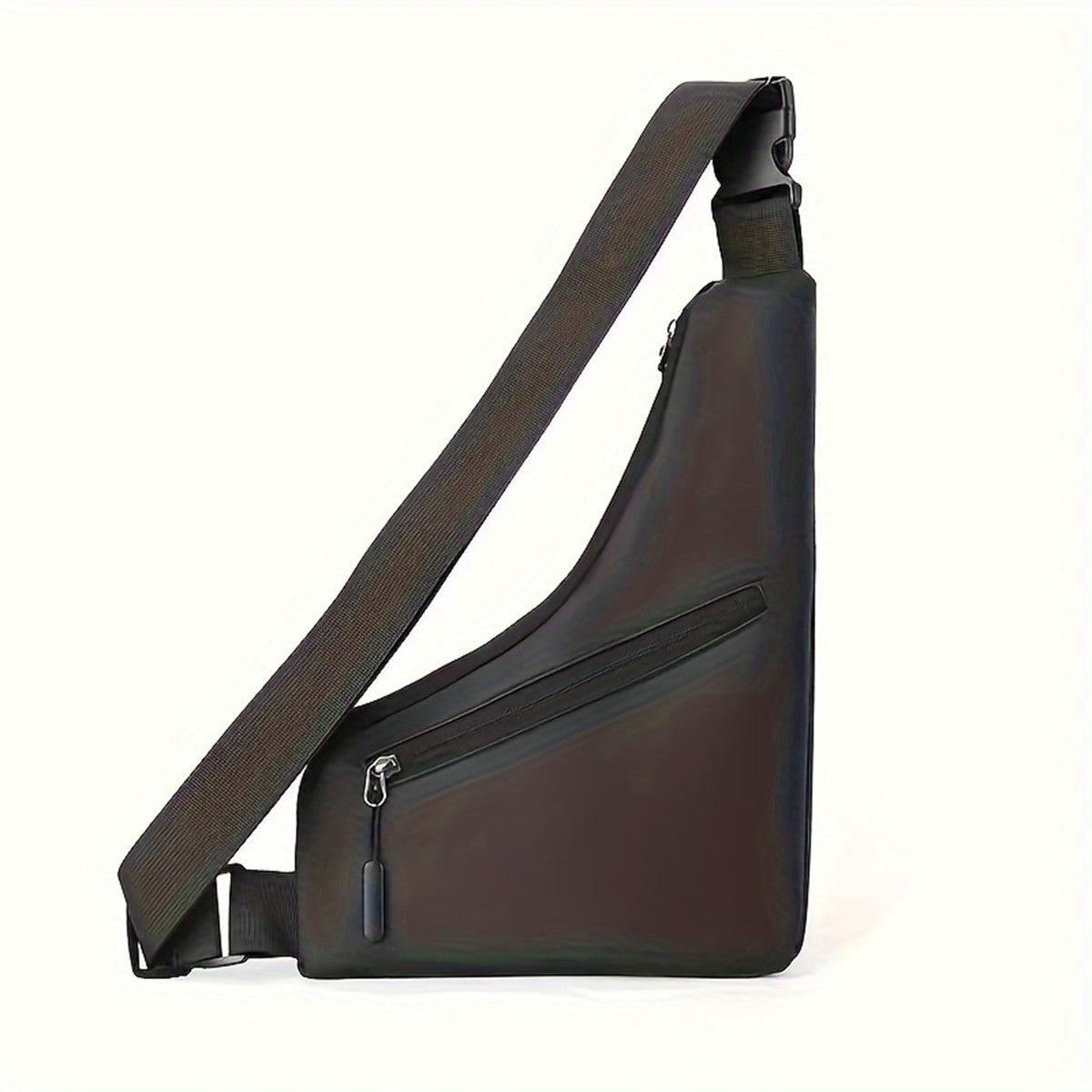 New anti-theft close gun bag triangle bag leisure leather film men's bag left and right crossbody leisure chest bag