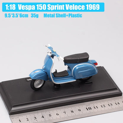 Maisto 1/18 Piaggio Vespa Scooter 98 PK 125 GTR P150X 300 MP5 Primavera GTS 125CC 150CC 946 Moto Miniatura de Brinquedo de Metal
